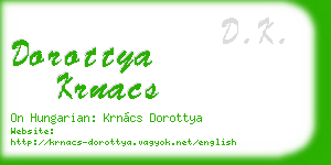 dorottya krnacs business card